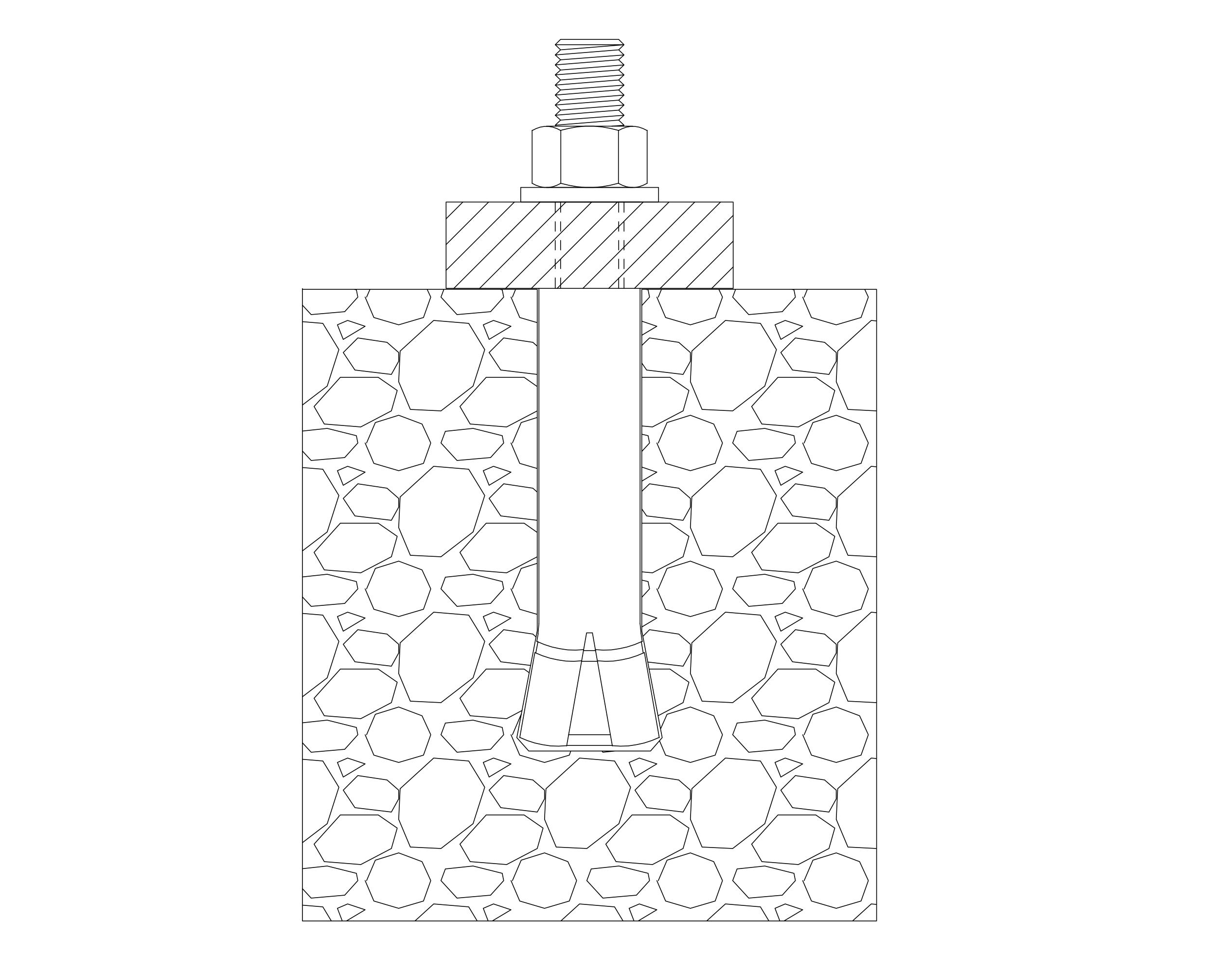 后扩底锚栓锚固形式